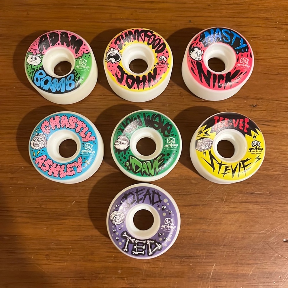Get A Grip Garbage Pail Kids skateboard skate wheels 1st series complete set new